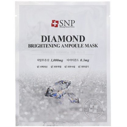 SNP, Diamond Brightening Ampoule Mask, 10 Sheets, 0.84 fl oz (25 ml) Each