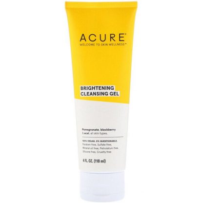 Acure, Brightening Cleansing Gel, 4 fl oz (118 ml)