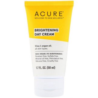 Acure, Brightening Day Cream, All Skin Types, 1.7 fl oz (50 ml)