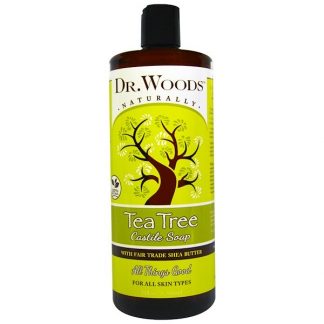 Dr. Woods, Tea Tree Castile Soap with Fair Trade Shea Butter, 32 fl oz (946 ml)