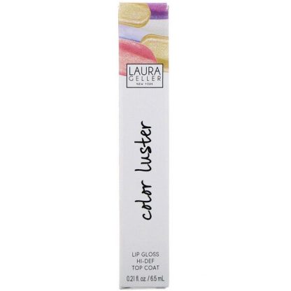 Laura Geller, Color Luster, Lip Gloss Hi-Def Top Coat, Diamond Dust, 0.21 fl oz (6.5 ml)