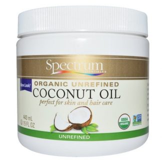 Spectrum Essentials, Organic Unrefined Coconut Oil, 15 fl oz (443 ml)