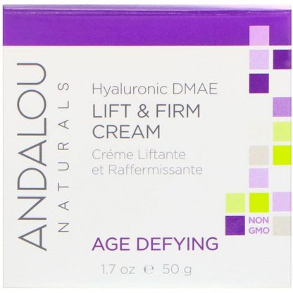 Andalou Naturals, Lift & Firm Cream, Hyaluronic DMAE, 1.7 oz (50 g)