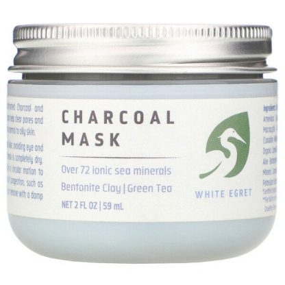 White Egret Personal Care, Charcoal Mask, 2 fl oz (59 ml)