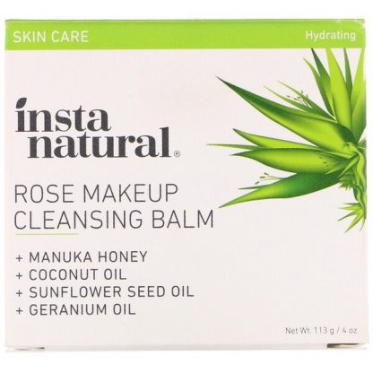 InstaNatural, Rose Makeup Cleansing Balm, Hydrating, 4 oz (113 g)