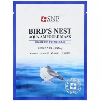 SNP, Bird's Nest Aqua Ampoule Mask, 10 Sheets, 0.84 fl oz (25 ml) Each