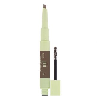 Pixi Beauty, 2-In-1 Natural Brow Duo, Waterproof Brow Pencil & Gel, Natural Brown, Pencil 0.007 oz (0.2 g) - Gel 0.084 fl oz (2.5 ml)