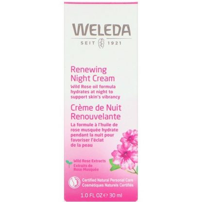 Weleda, Renewing Night Cream, Wild Rose Extracts, 1.0 fl oz (30 ml)