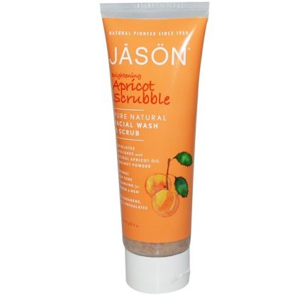 Jason Natural, Brightening Apricot Scrubble, Facial Wash & Scrub, 4 oz (113 g)