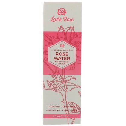 Leven Rose, 100% Pure & Organic Rose Water , 4 fl oz (118 ml)