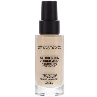 Smashbox, Studio Skin 24 Hour Wear Hydrating Foundation, 0.3 Fair with Neutral Undertone, 1 fl oz (30 ml)